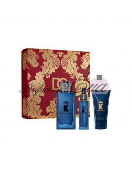 Dolce & Gabbana K, SET: Parfumovaná voda 100ml + Vyživujúci olej na bradu 25ml + Sprchový gél 50ml